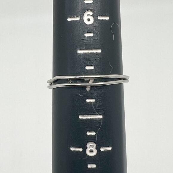 Handmade Green and Clear Bead Swirl Wire Ring Size 7 Hand Crafted Artisan - Picture 4 of 4